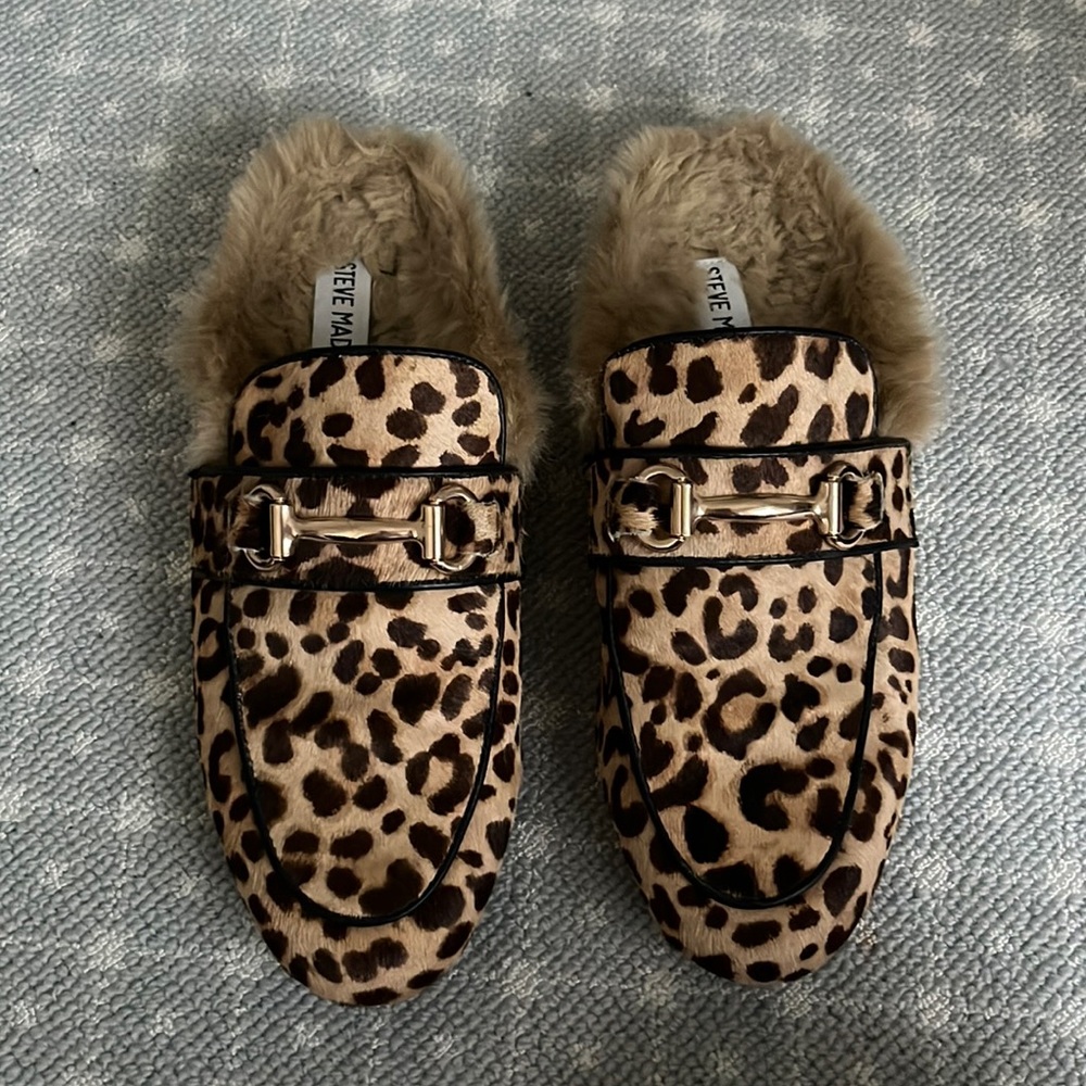 Steve Madden Leapord Mules Size 7